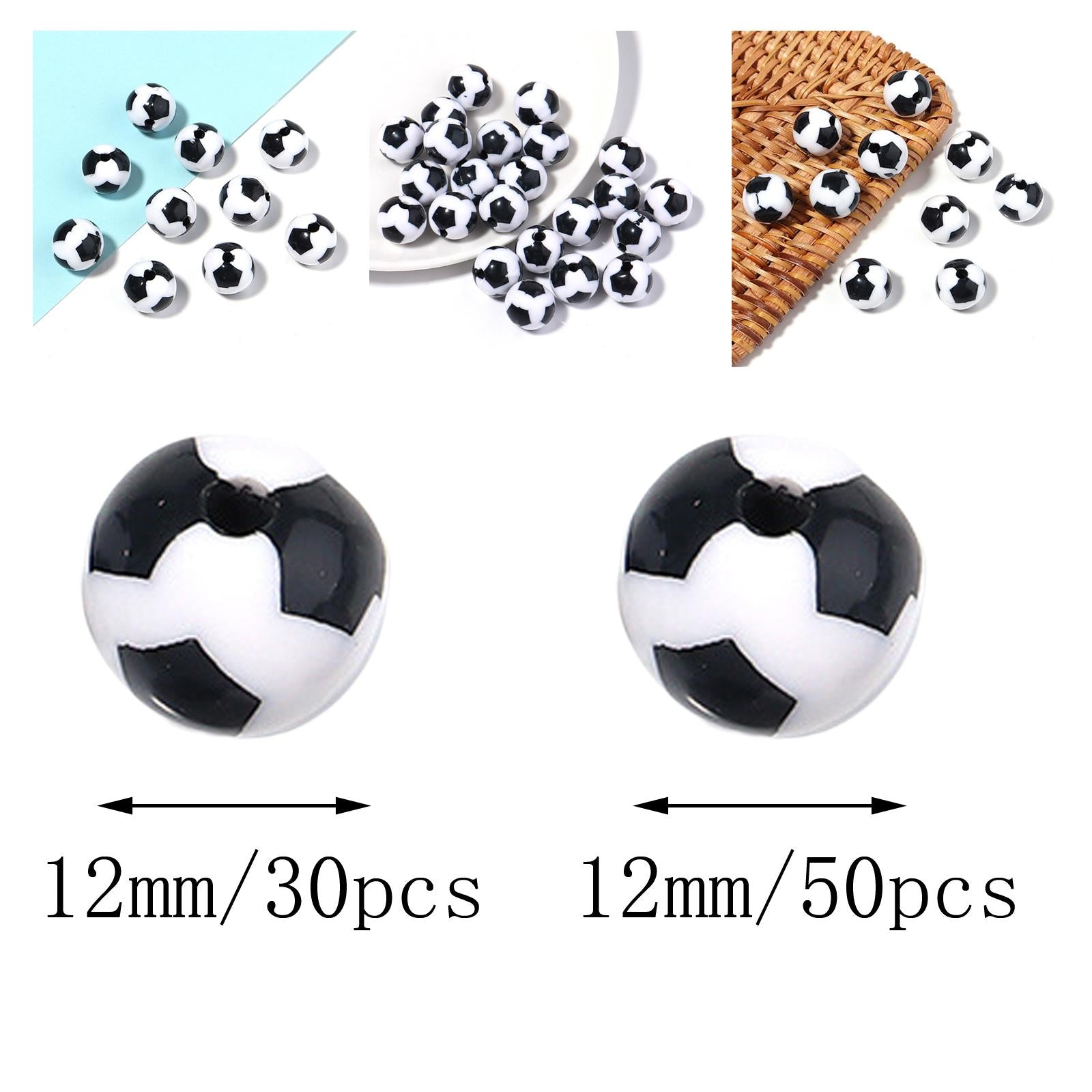 2xSports Beads Loose Spacer Beads for Necklace Bracelet Jewelry Making 30pcs
