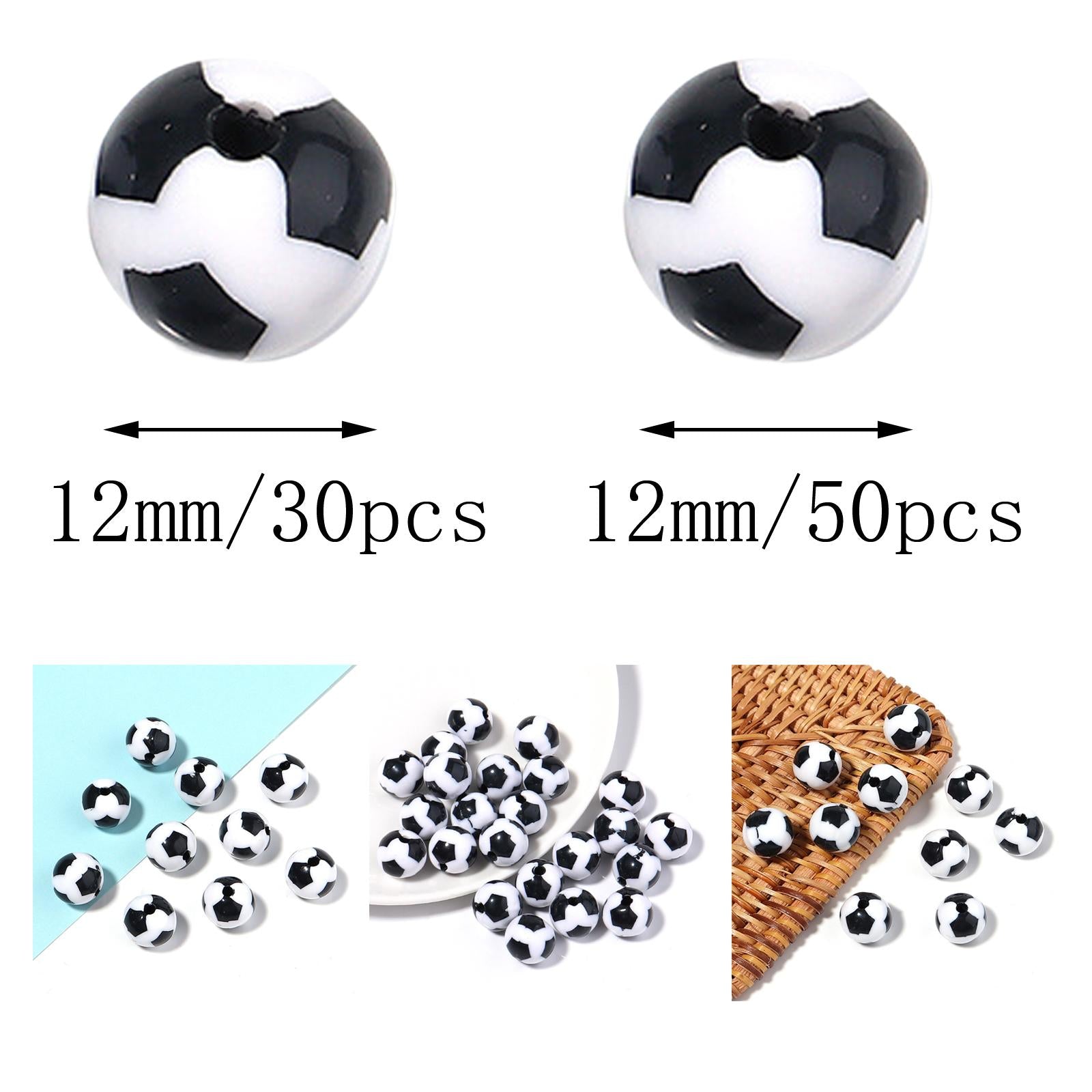 4xSports Beads Loose Spacer Beads for Necklace Bracelet Jewelry Making 30pcs