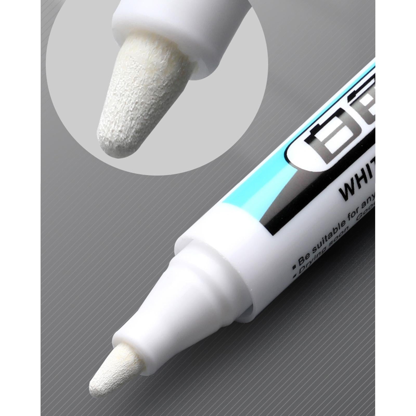 4xWhite Marker Paint Pen DIY Crafts Bathroom Water Resistant Carpentry Kitchen 0.7mm