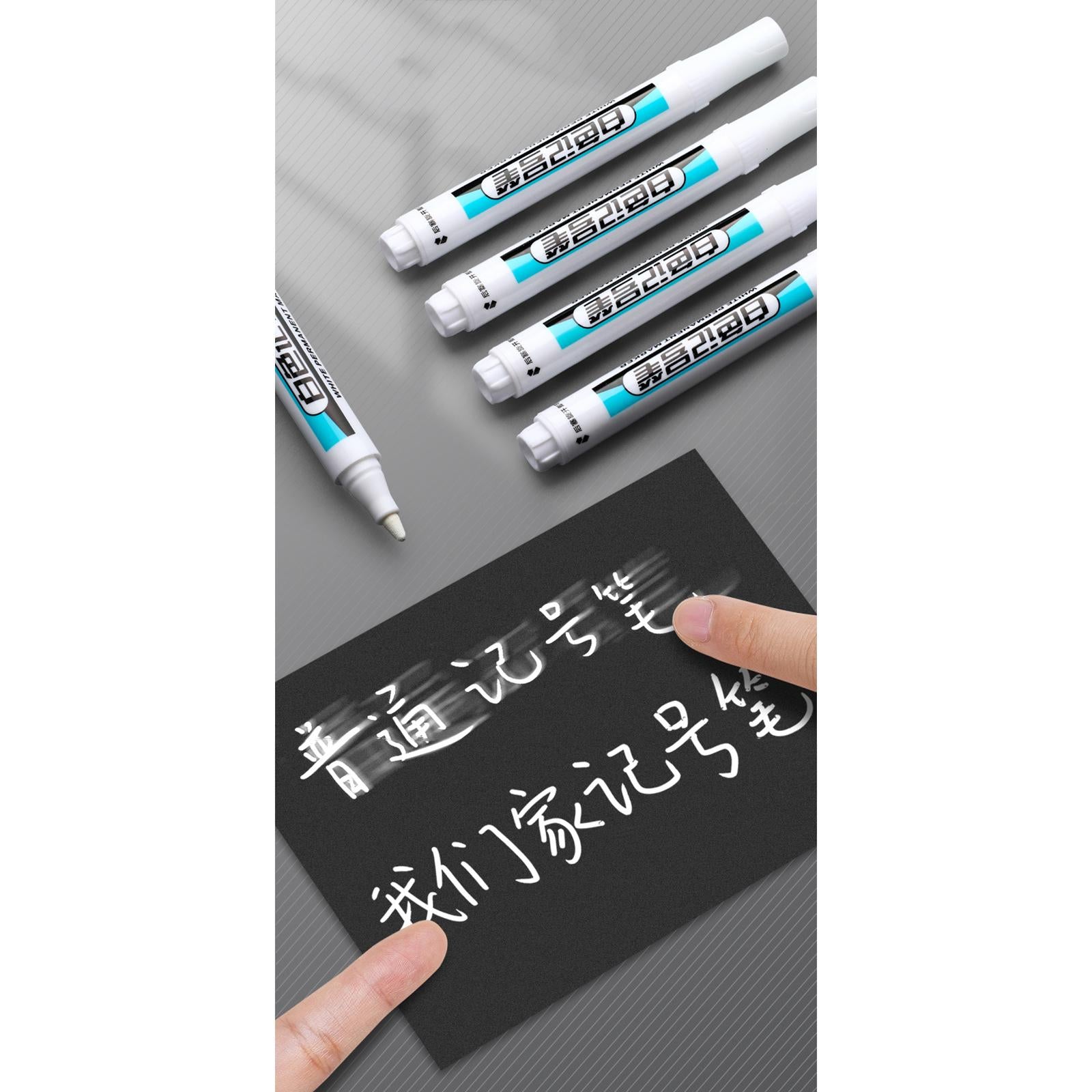 3xWhite Marker Paint Pen DIY Crafts Bathroom Water Resistant Carpentry Kitchen 1.0mm