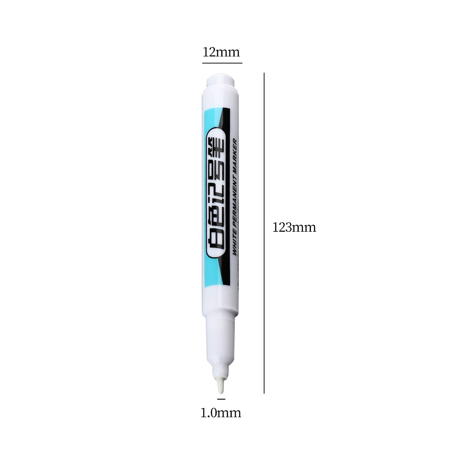 3xWhite Marker Paint Pen DIY Crafts Bathroom Water Resistant Carpentry Kitchen 1.0mm