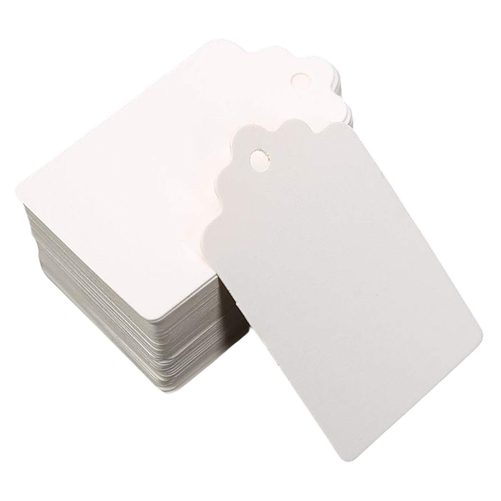 2x100Pcs DIY Paper Gift Tag Vintage Style for Baking holiday Thanksgiving White