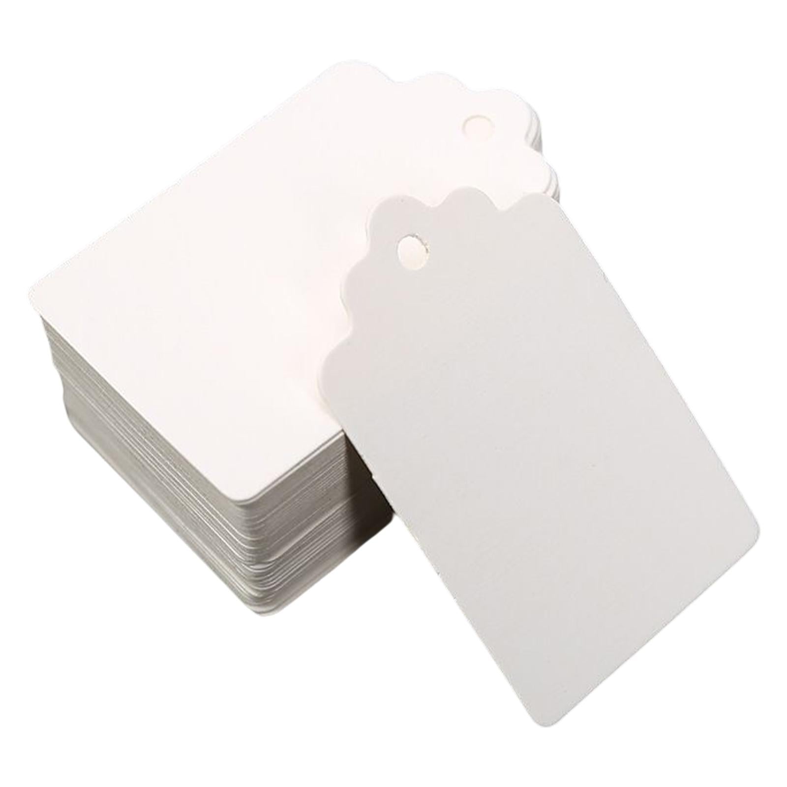 4x100Pcs DIY Paper Gift Tag Vintage Style for Baking holiday Thanksgiving White