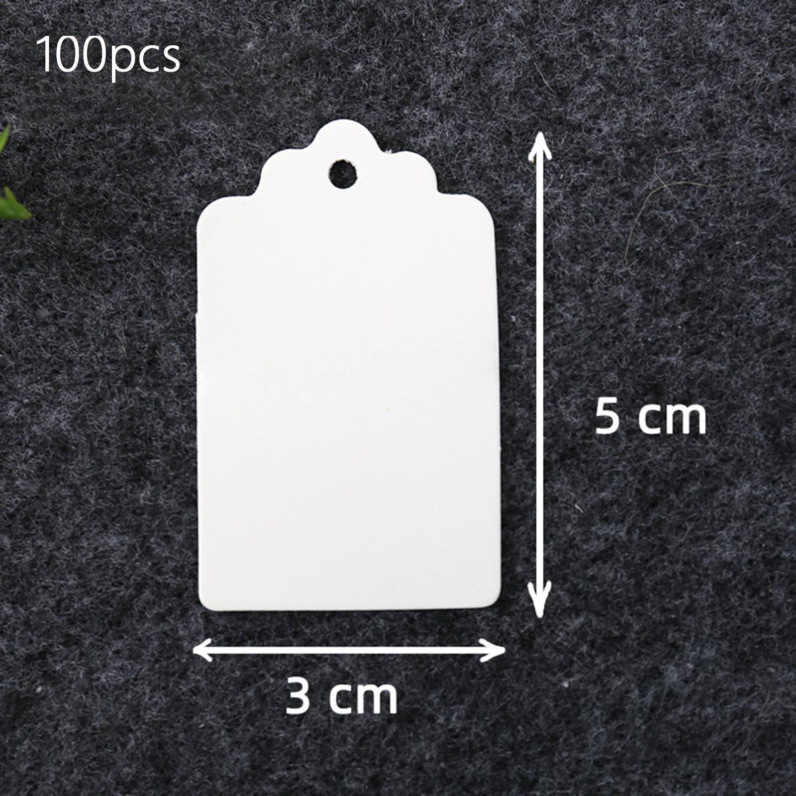 2x100Pcs DIY Paper Gift Tag Vintage Style for Baking holiday Thanksgiving White