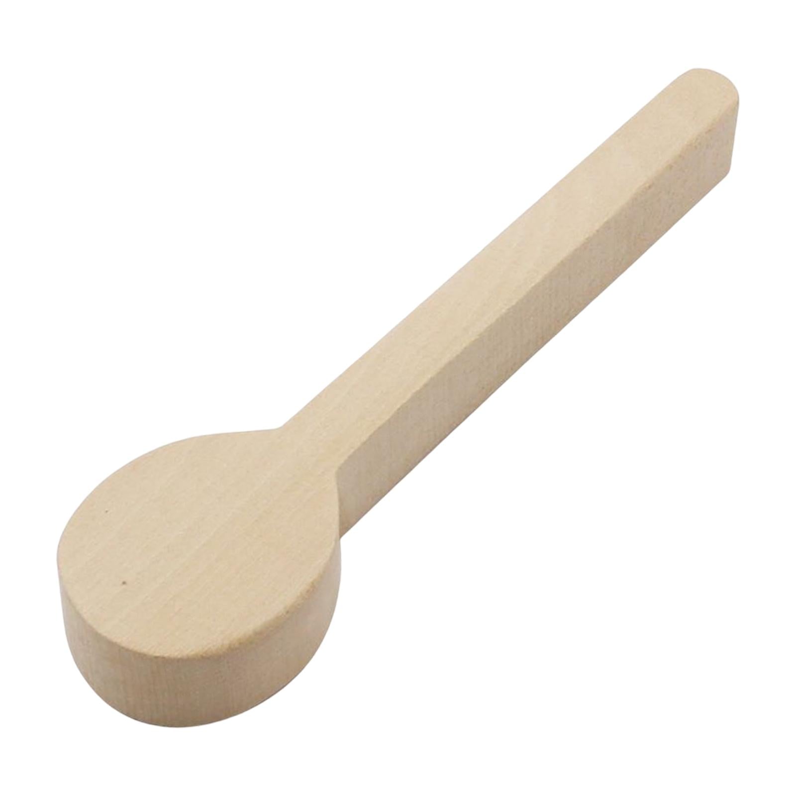 3xPortable Wooden Carving Spoon Blank Unfinished Beech Walnut for Starter 11cm