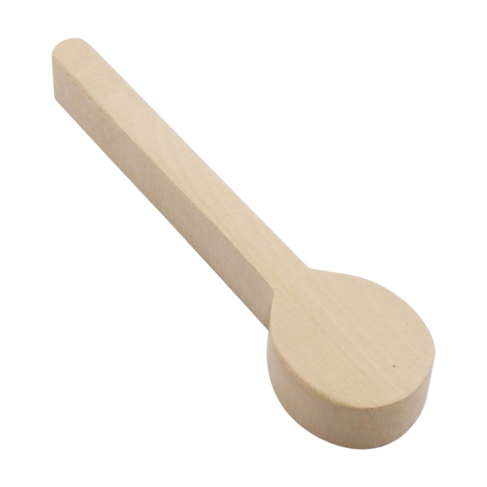 2xPortable Wooden Carving Spoon Blank Unfinished Beech Walnut for Starter 11cm