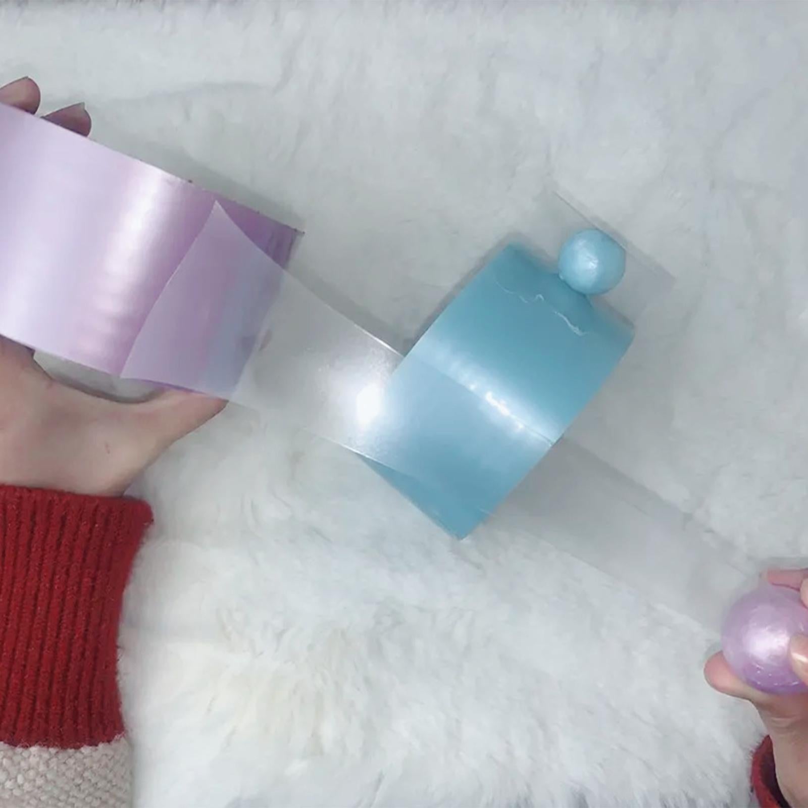 2xSticky Ball Rolling Tapes Handmade Educational Toys for Children Decor Pink