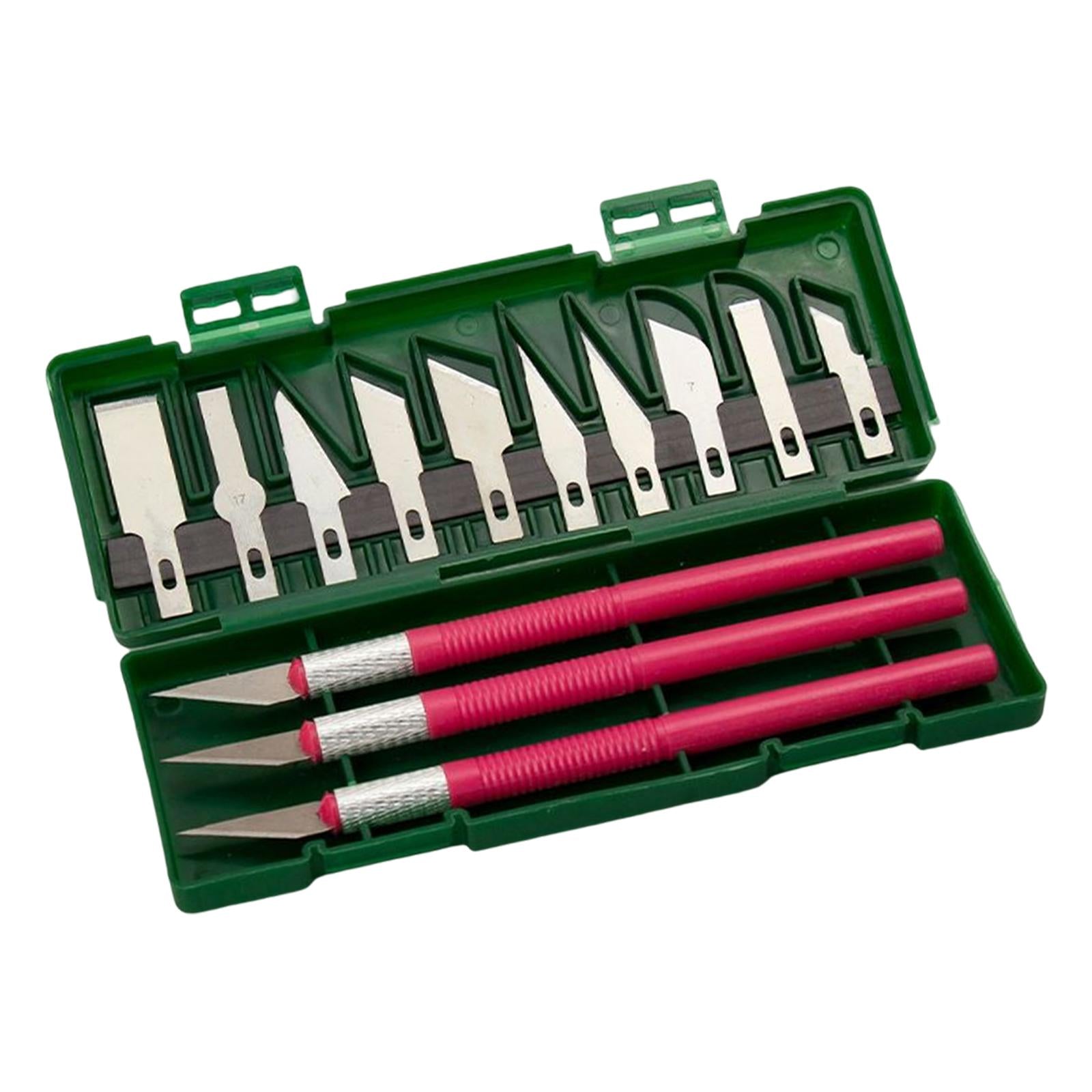 2x13Pcs Precision Knife Set Replacement Blade for Scrapbook Drawing Paper Rose Red