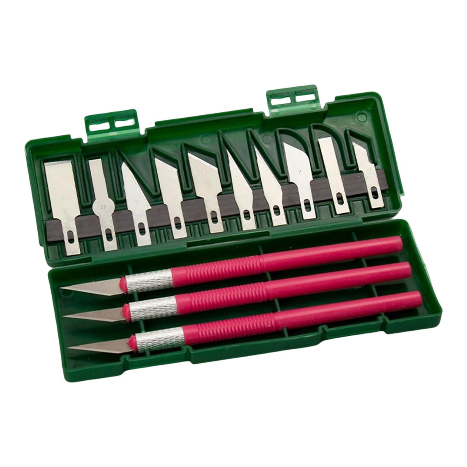 2x13Pcs Precision Knife Set Replacement Blade for Scrapbook Drawing Paper Rose Red
