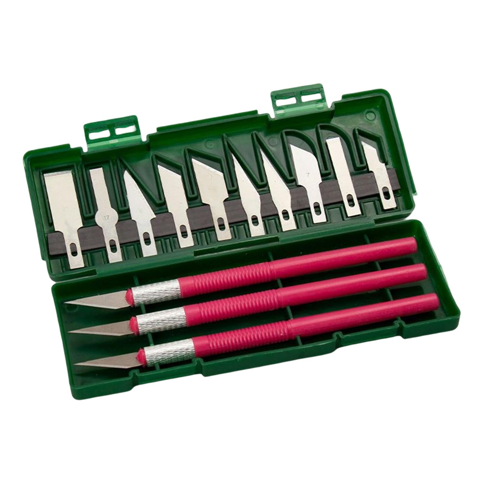 2x13Pcs Precision Knife Set Replacement Blade for Scrapbook Drawing Paper Rose Red