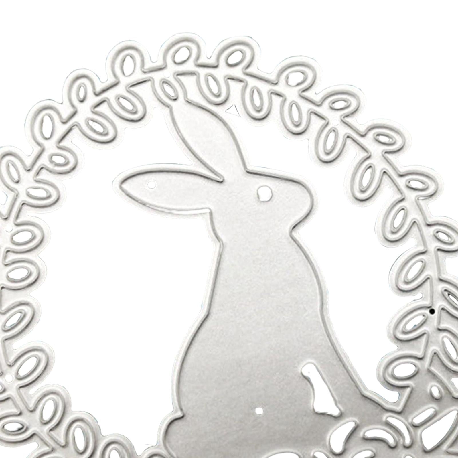 2xEaster Rabbit Metal Cutting Dies for Card Making Album Stamp Decorations