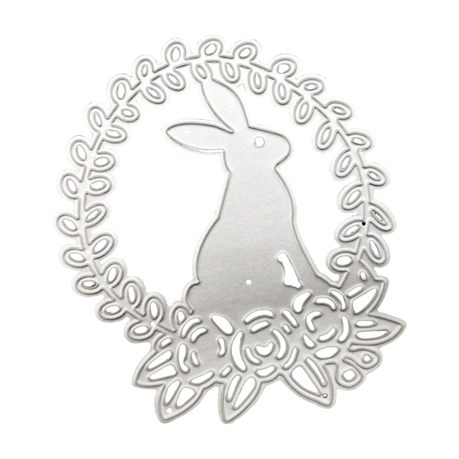 4xEaster Rabbit Metal Cutting Dies for Card Making Album Stamp Decorations
