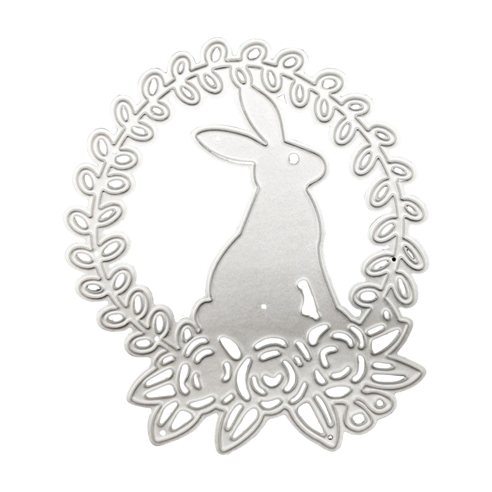 3xEaster Rabbit Metal Cutting Dies for Card Making Album Stamp Decorations
