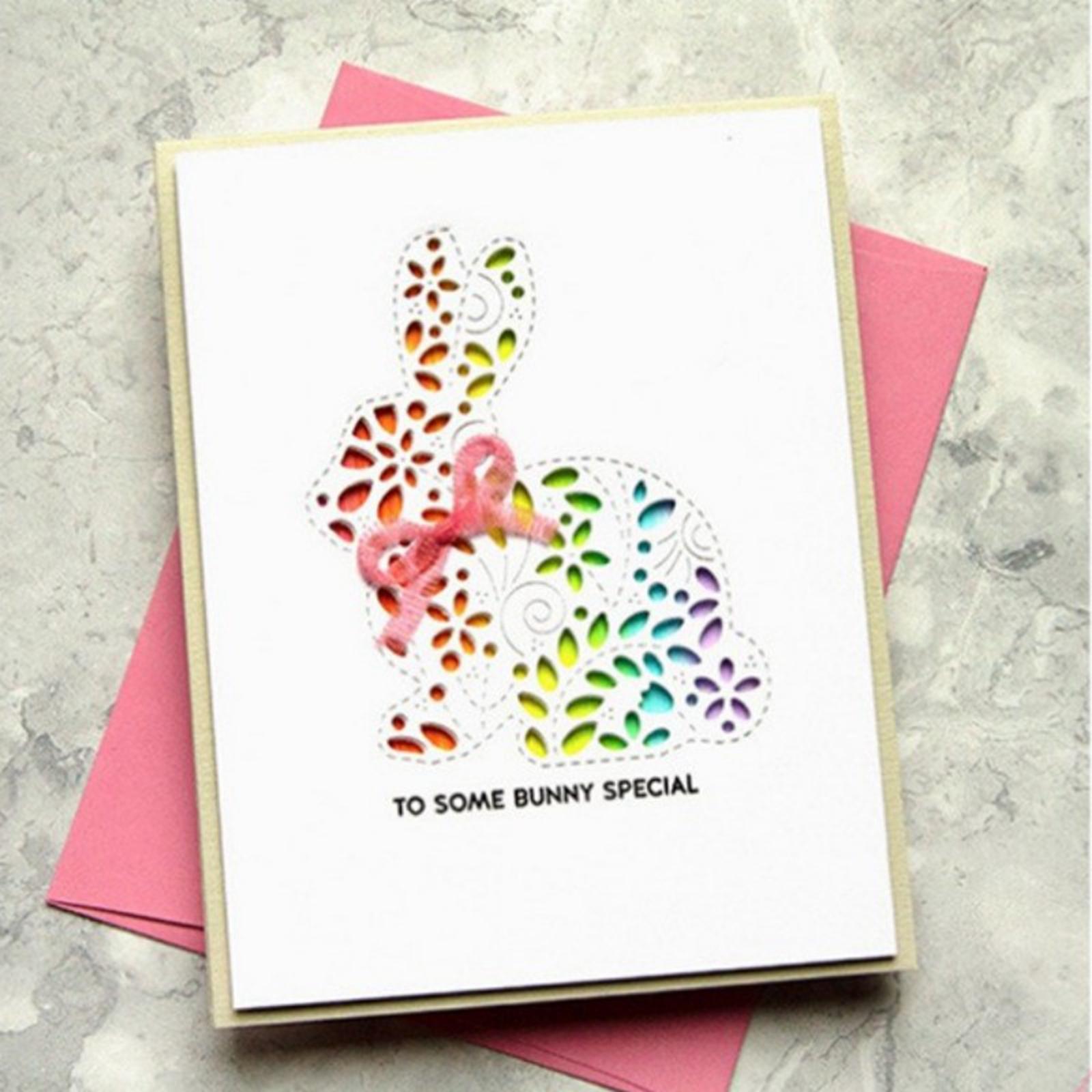 2xBunny Cutting Dies Embossing Tool Stencil DIY Album Paper Craft Decoration