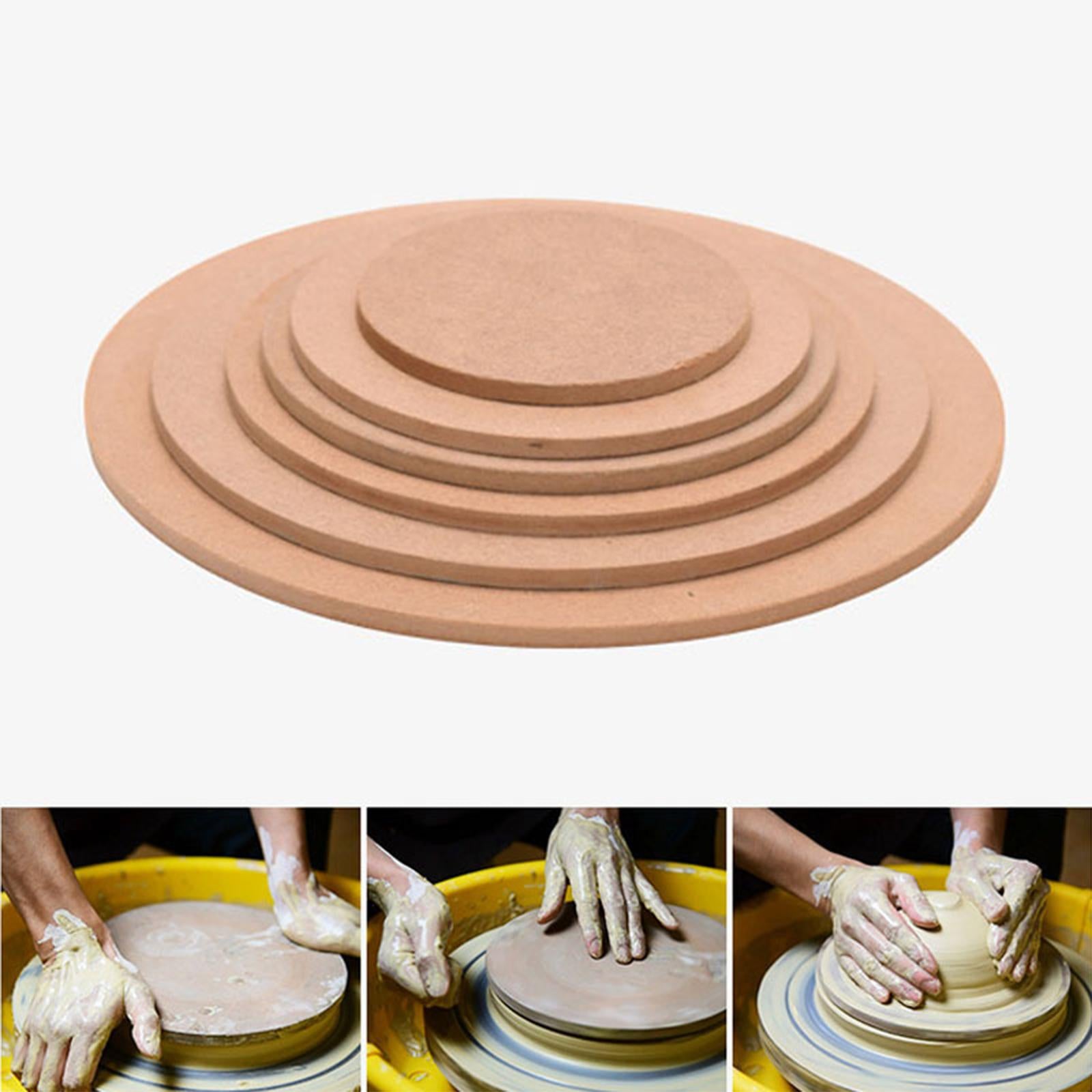 2xPottery Wheel Bats Fiberboard Flat Disc Board for Ceramic Clay Making DIY 12cm