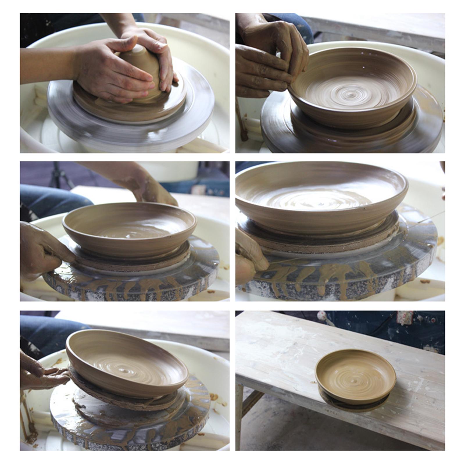 2xPottery Wheel Bats Fiberboard Flat Disc Board for Ceramic Clay Making DIY 12cm