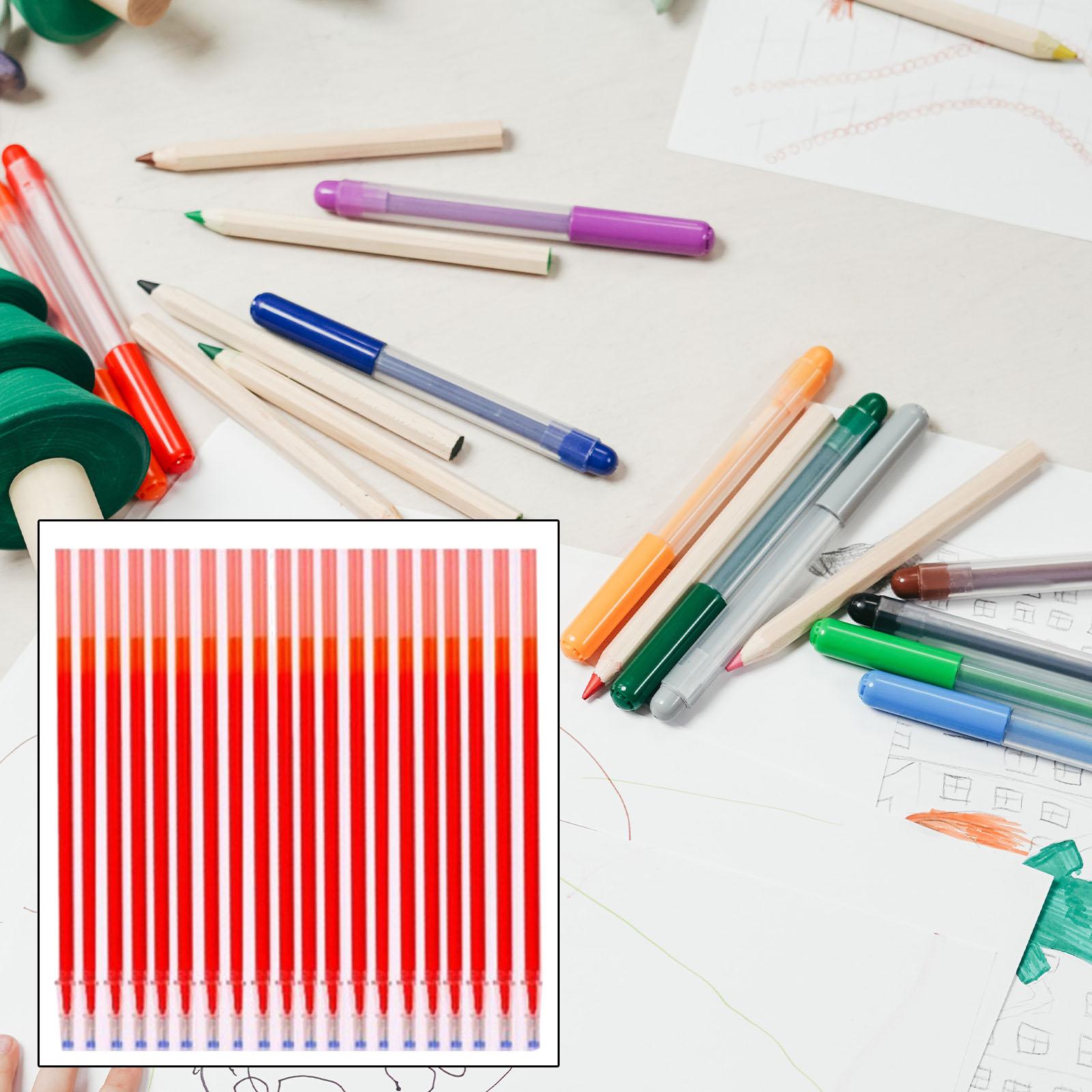 4x20x Erasable Pen Refills Fine Point 0.5mm Portable for Marking Office Home
