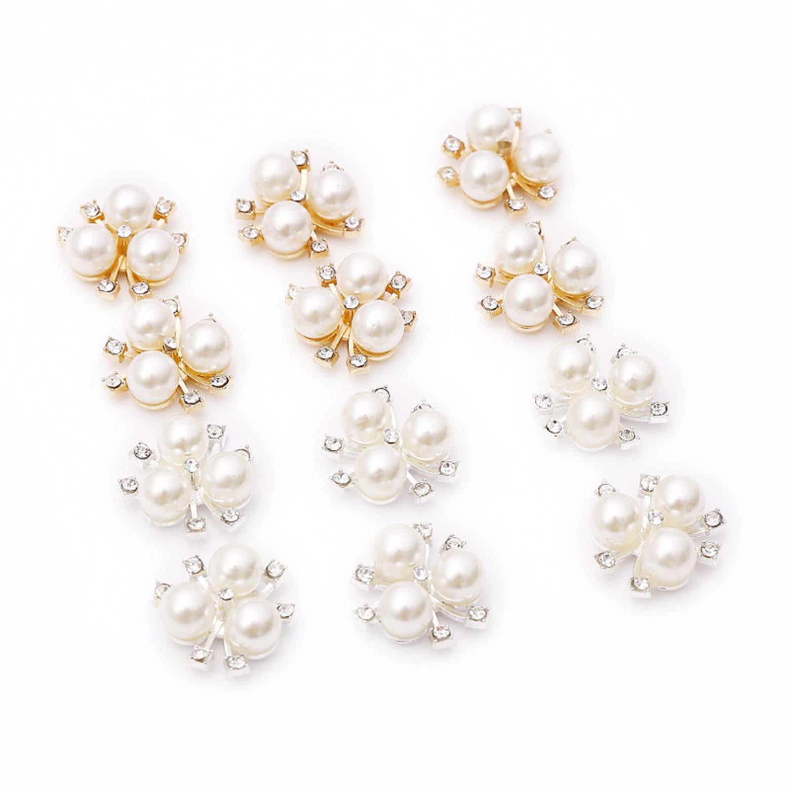 3x10Pcs Flatback Rhinestone Beads Buttons Accessory Embellishment for Clothing