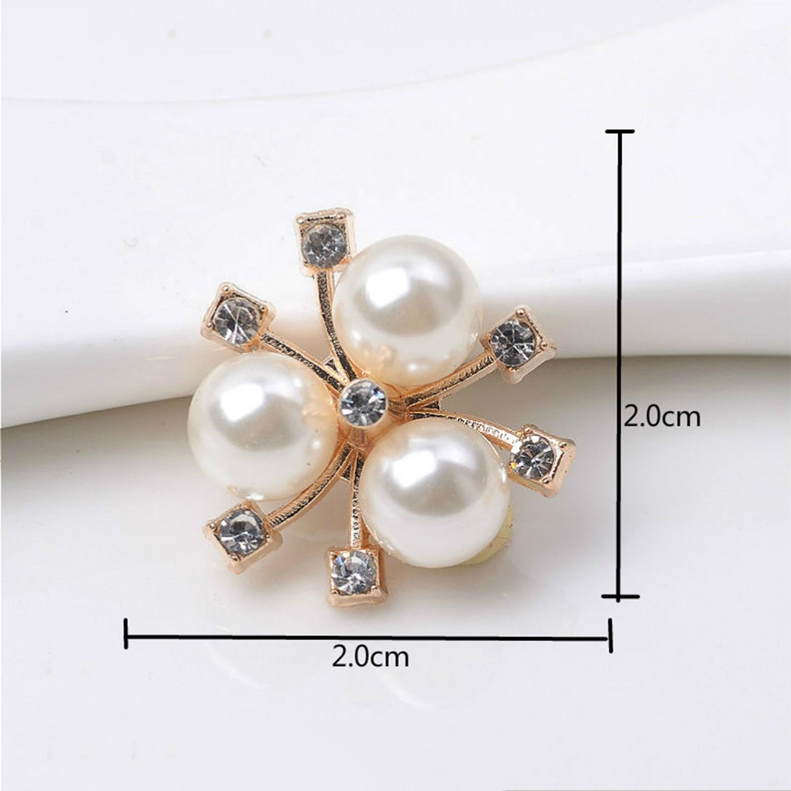 4x10Pcs Flatback Rhinestone Beads Buttons Accessory Embellishment for Clothing