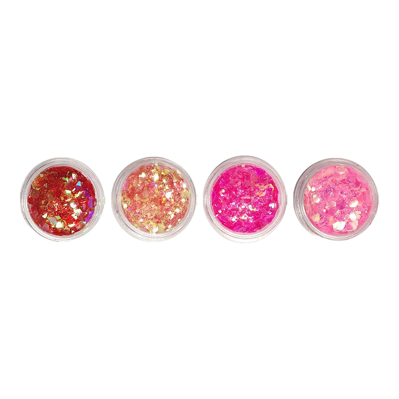 3x4Pcs Sparkle Sequin Flake Chunky Glitter for Nano Tapes Pedicure Phone Cases Style D