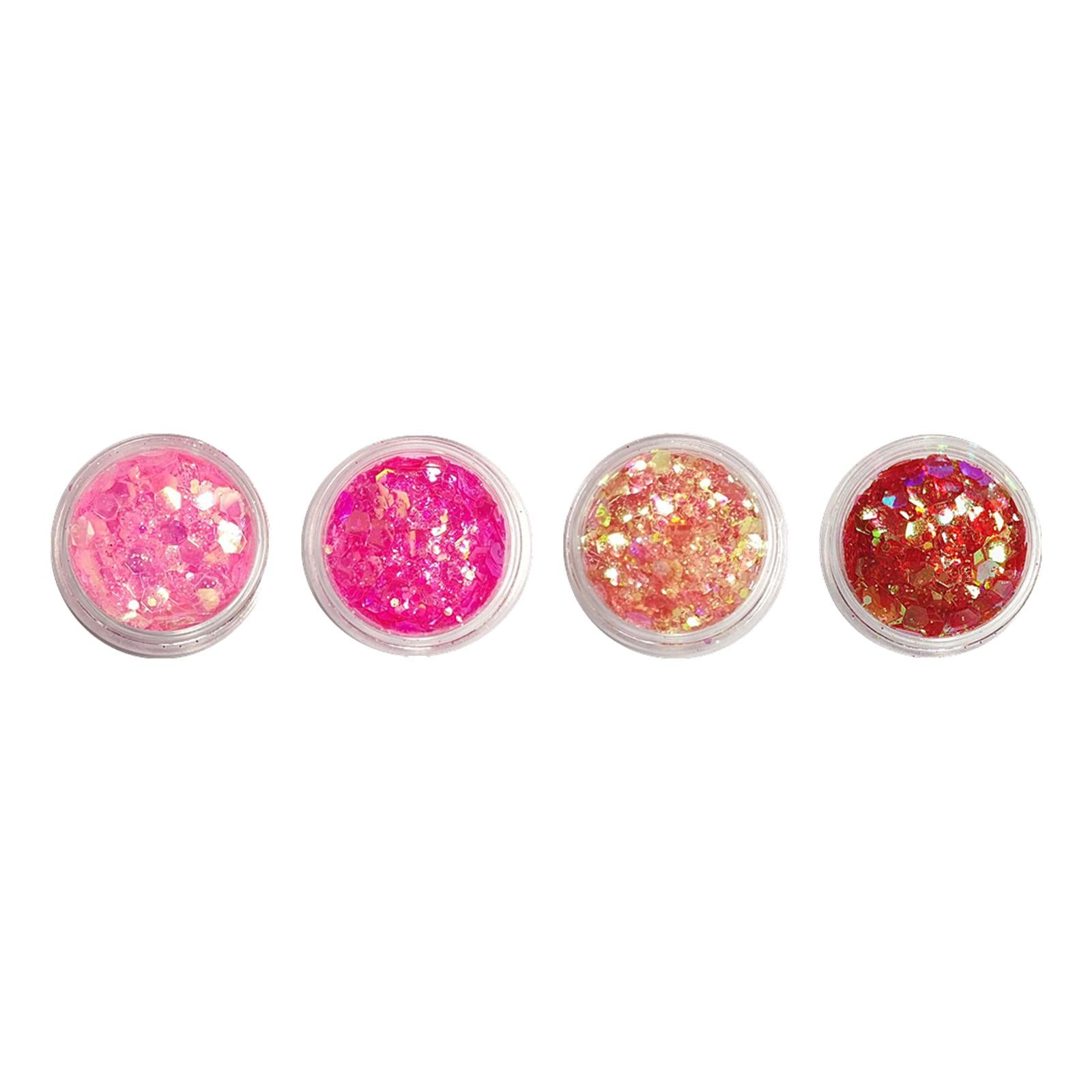 3x4Pcs Sparkle Sequin Flake Chunky Glitter for Nano Tapes Pedicure Phone Cases Style D