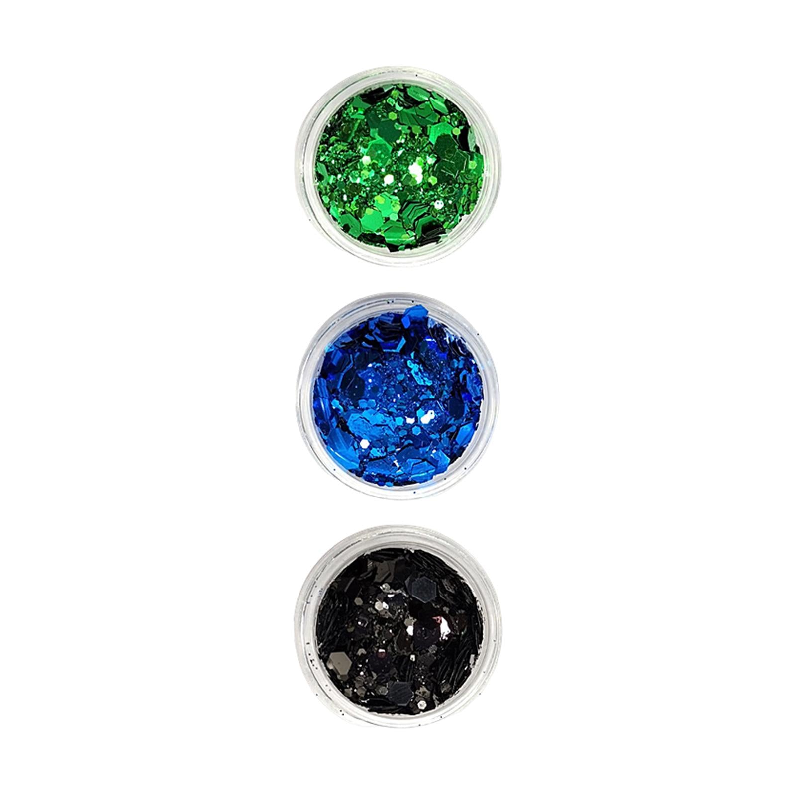 3x4Pcs Sparkle Sequin Flake Chunky Glitter for Nano Tapes Pedicure Phone Cases Style G