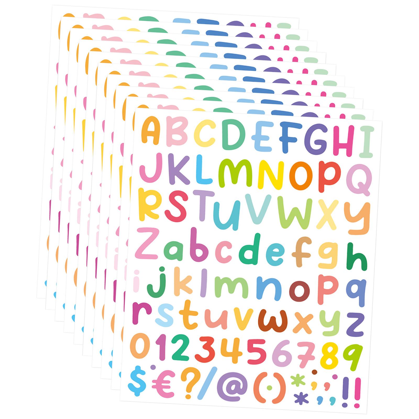 4xColorful Vinyl Letter Stickers for Address Number Water Bottles Scrapbooks Style C