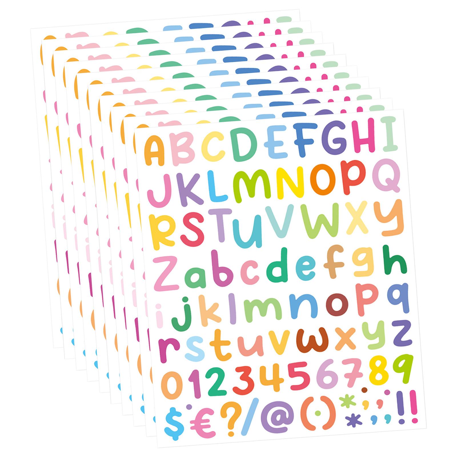 4xColorful Vinyl Letter Stickers for Address Number Water Bottles Scrapbooks Style C