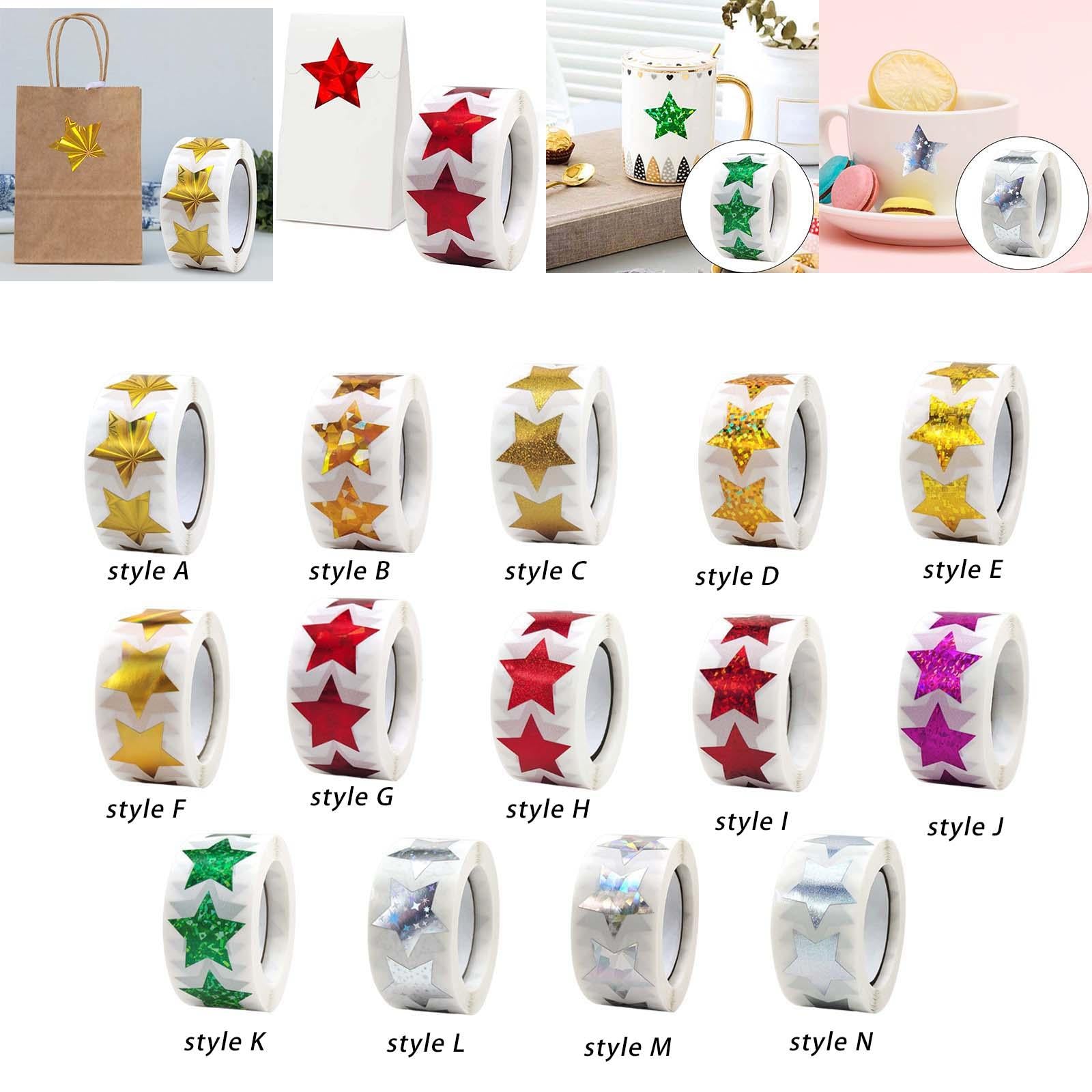 2x500x Star Stickers DIY Stickers Self Adhesive Envelope Stickers for Birthday style A