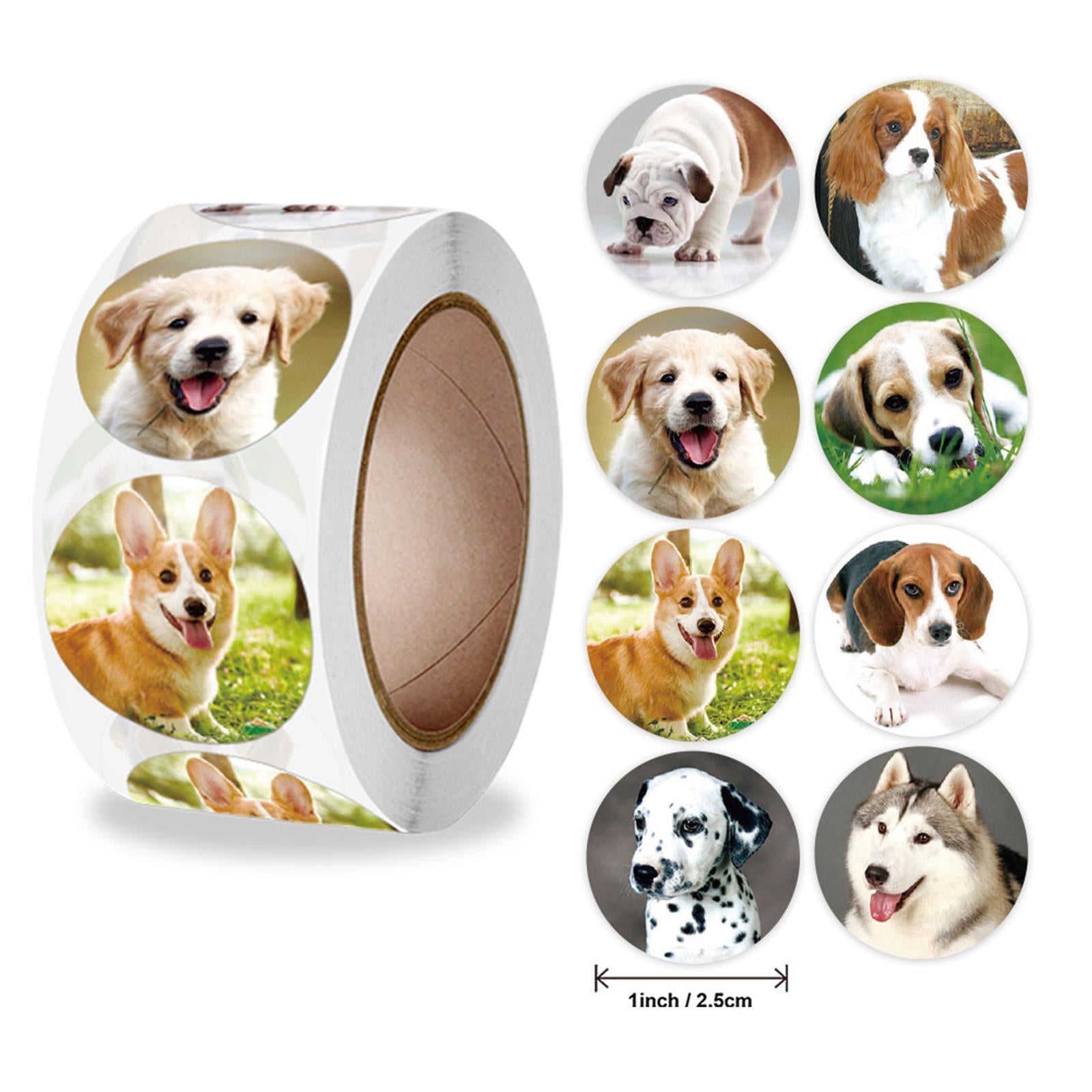 4x500Pcs Dog Stickers Stationery Puppy Stickers for Holiday Classroom Reward