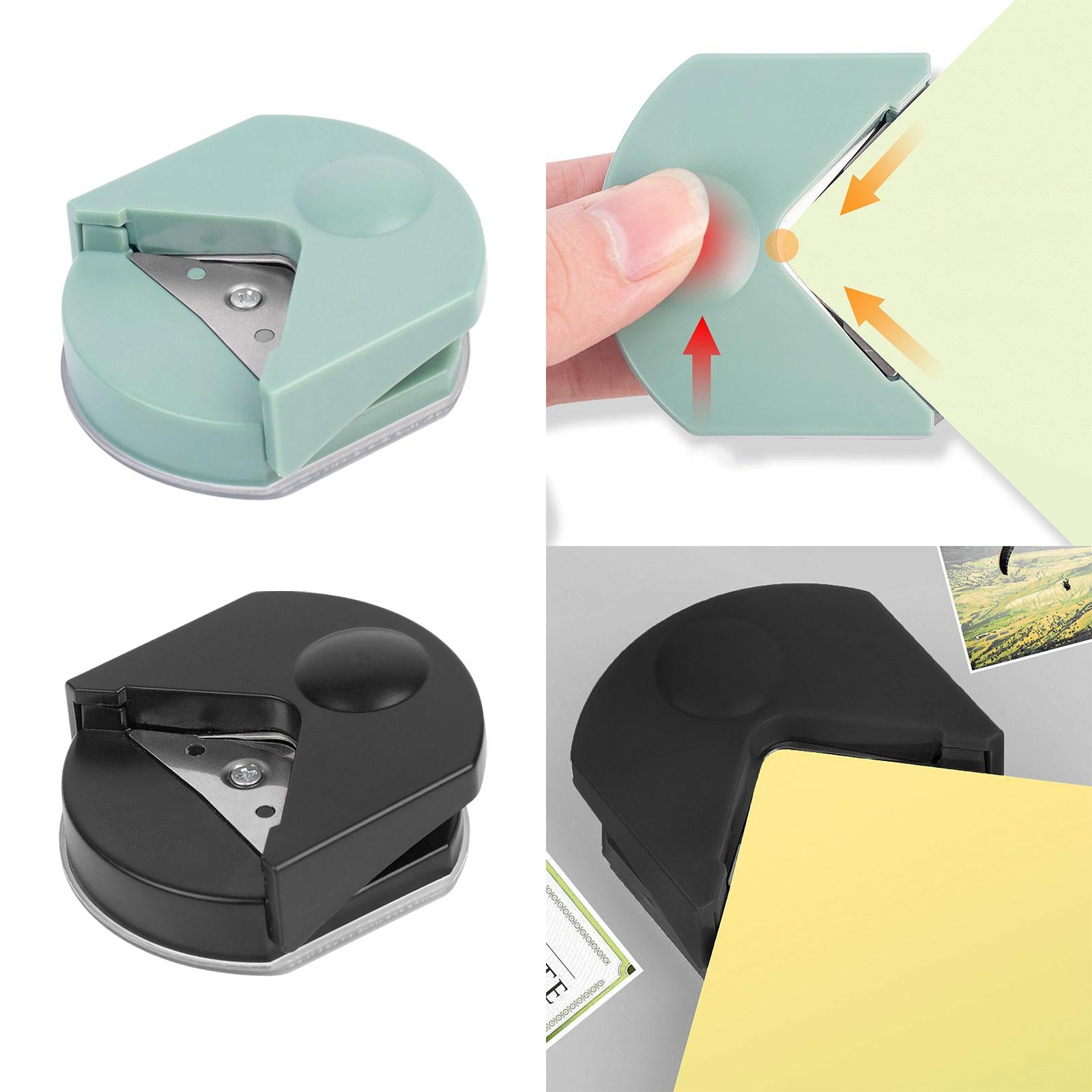 4xCorner Rounder Punch Invitations Pocket R4mm Laminate Rounded Corner Punches Green