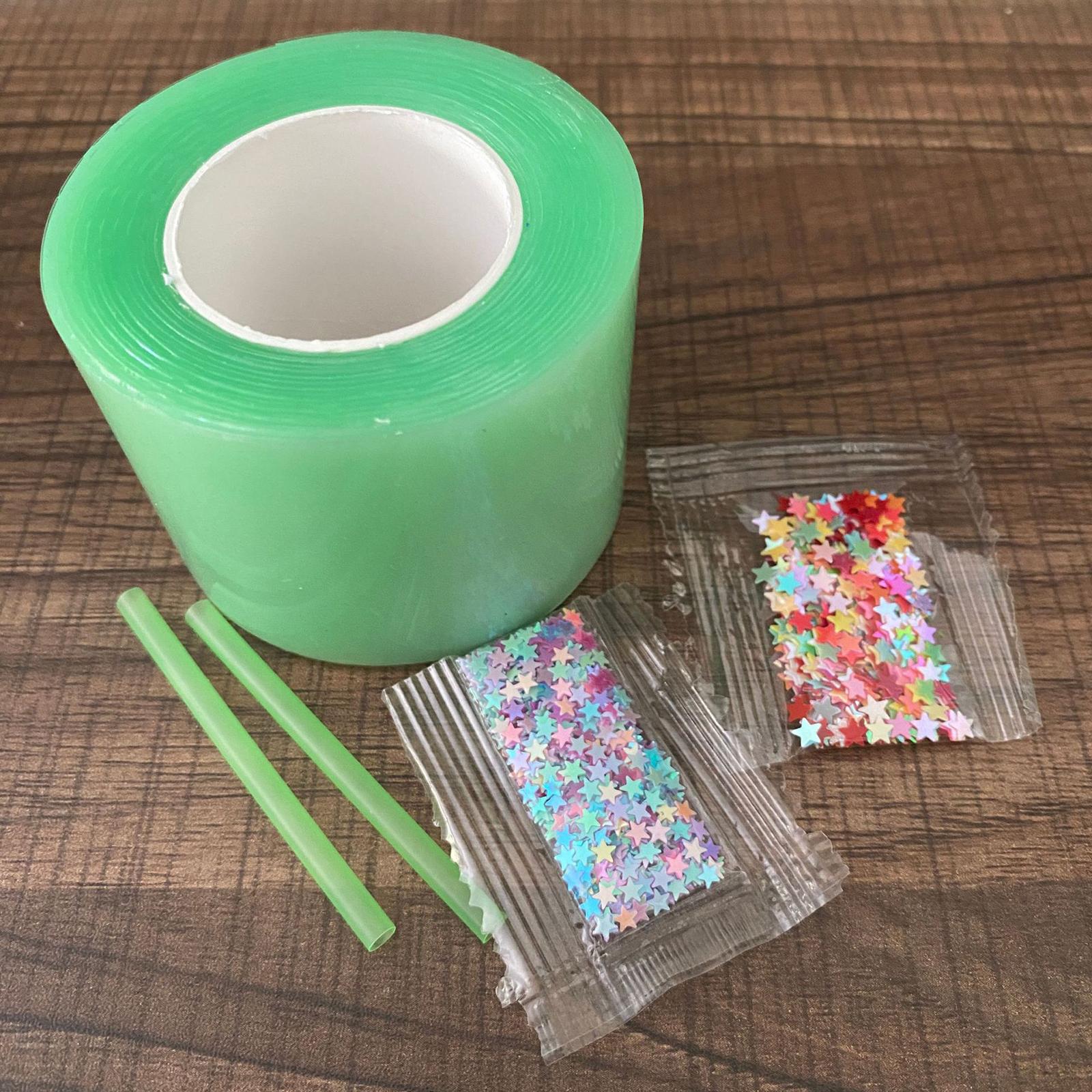 4xNano Mounting Tape Household Mounting Tape for Educational Toy Handmade Ball 1mmx4.5cmx1m green