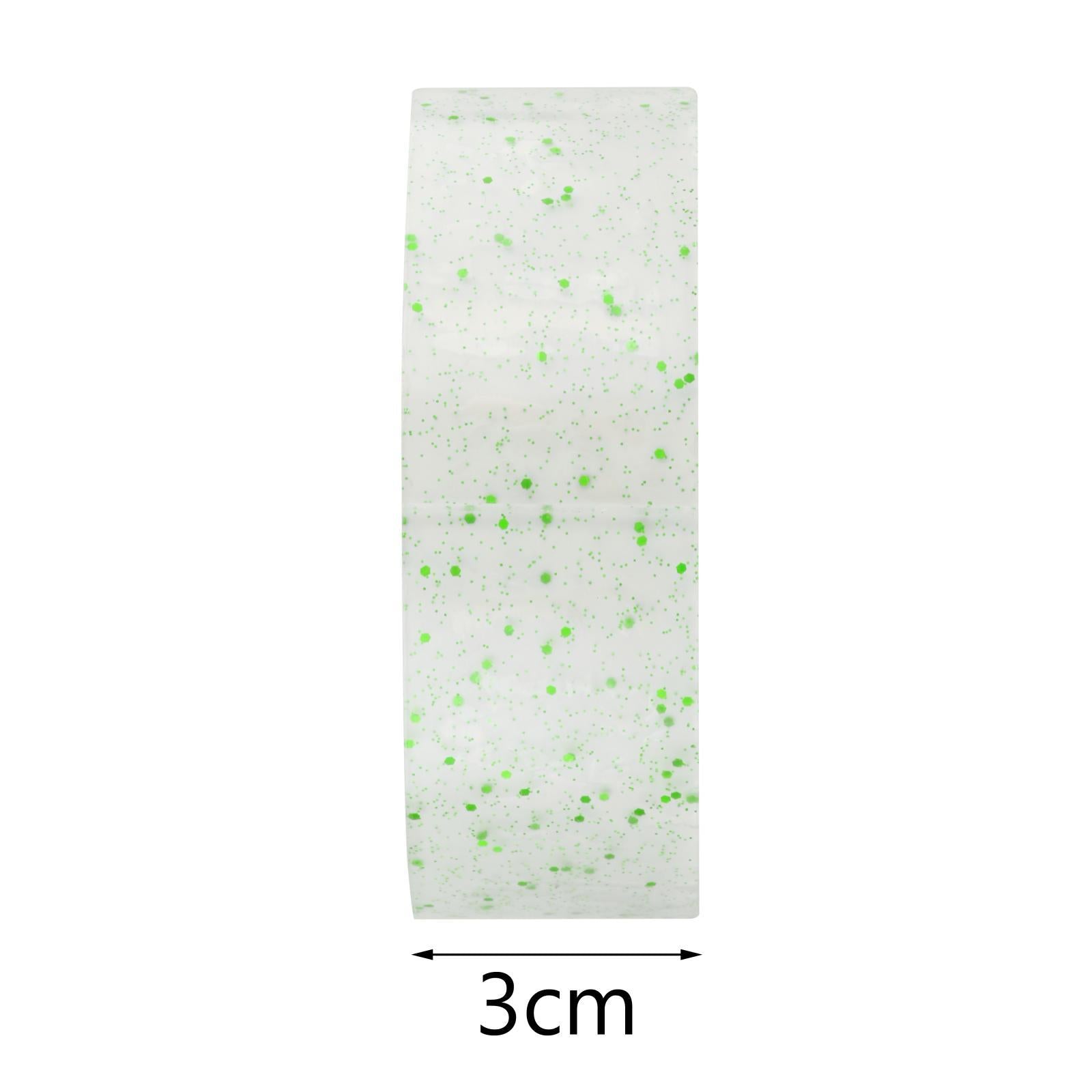 3xTransparent Glitter Nano Tape Picture Mount Tape Funny Blow Bubbles Balloons 1mx3cmx1mm Green