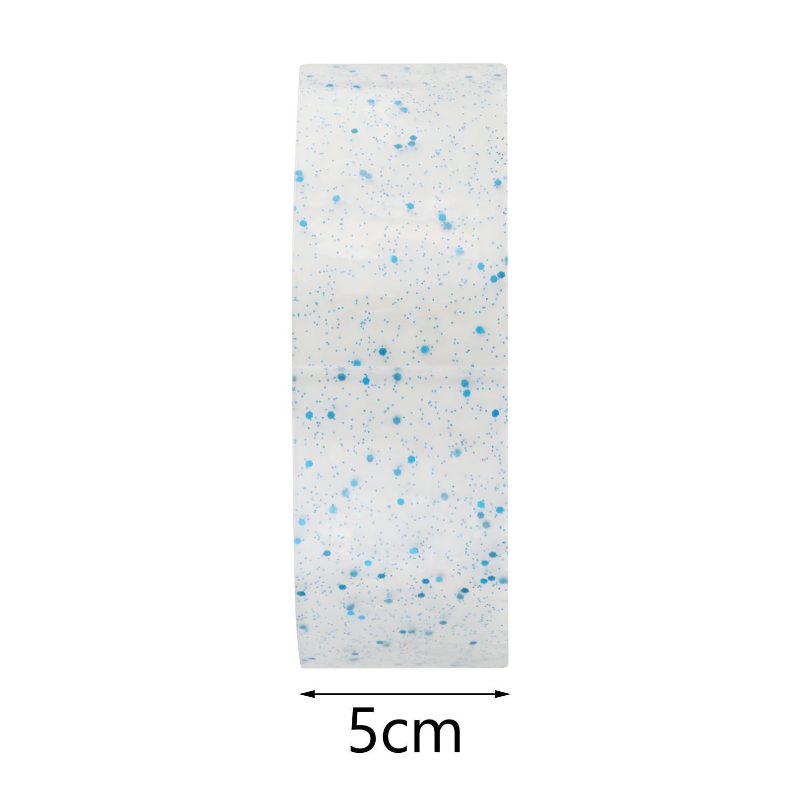 2xTransparent Glitter Nano Tape Picture Mount Tape Funny Blow Bubbles Balloons 1mx5cmx1mm Blue