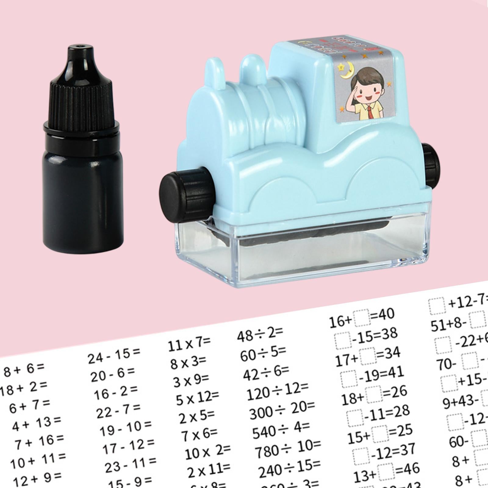 2xSmart Math Roller Stamps 1-100 for Classroom Supplies Elementary School Kids Blue Multiplication 