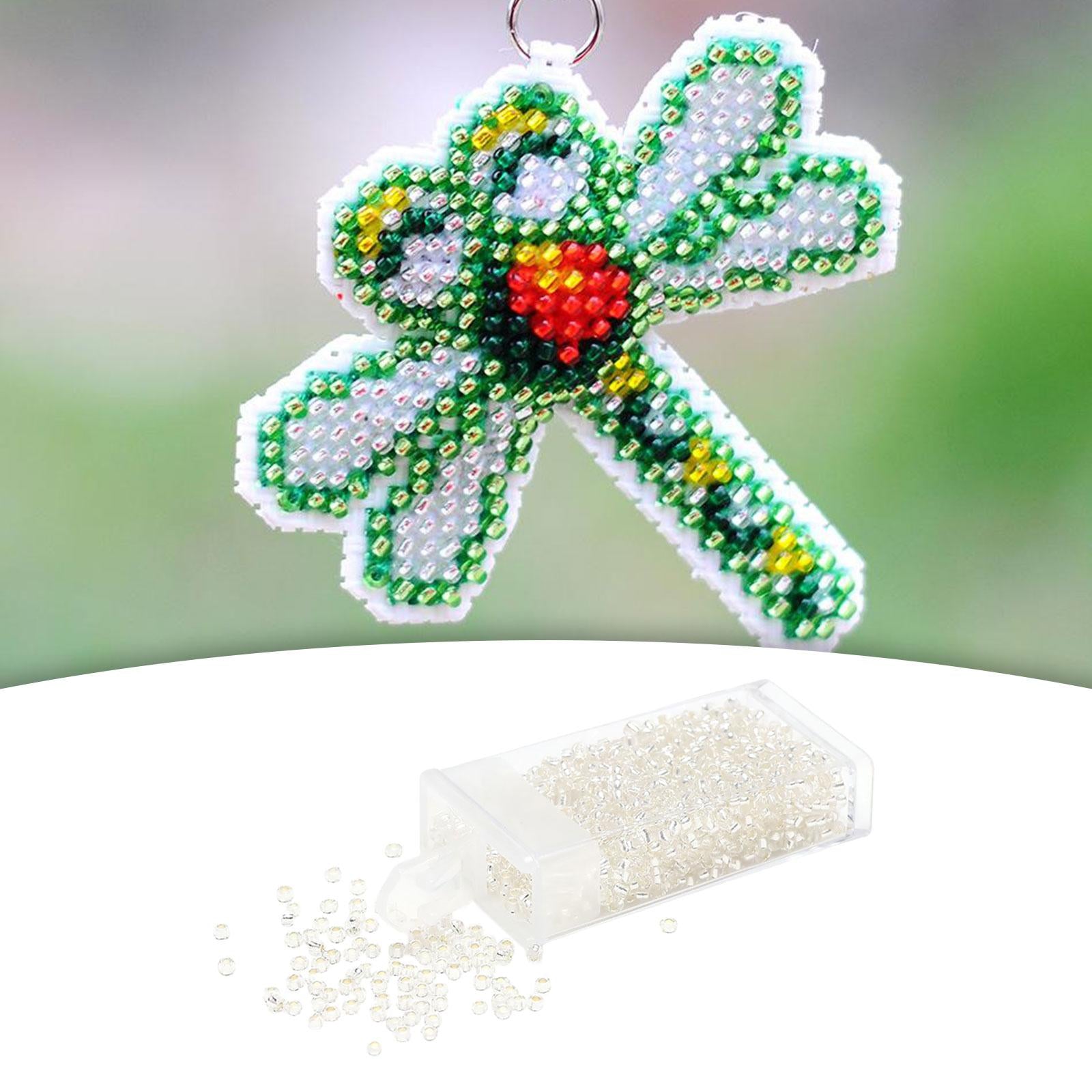 4x1000Pcs Glass Seed Beads Kit 2mm Craft Beads for Crafting DIY Jewelry Making White