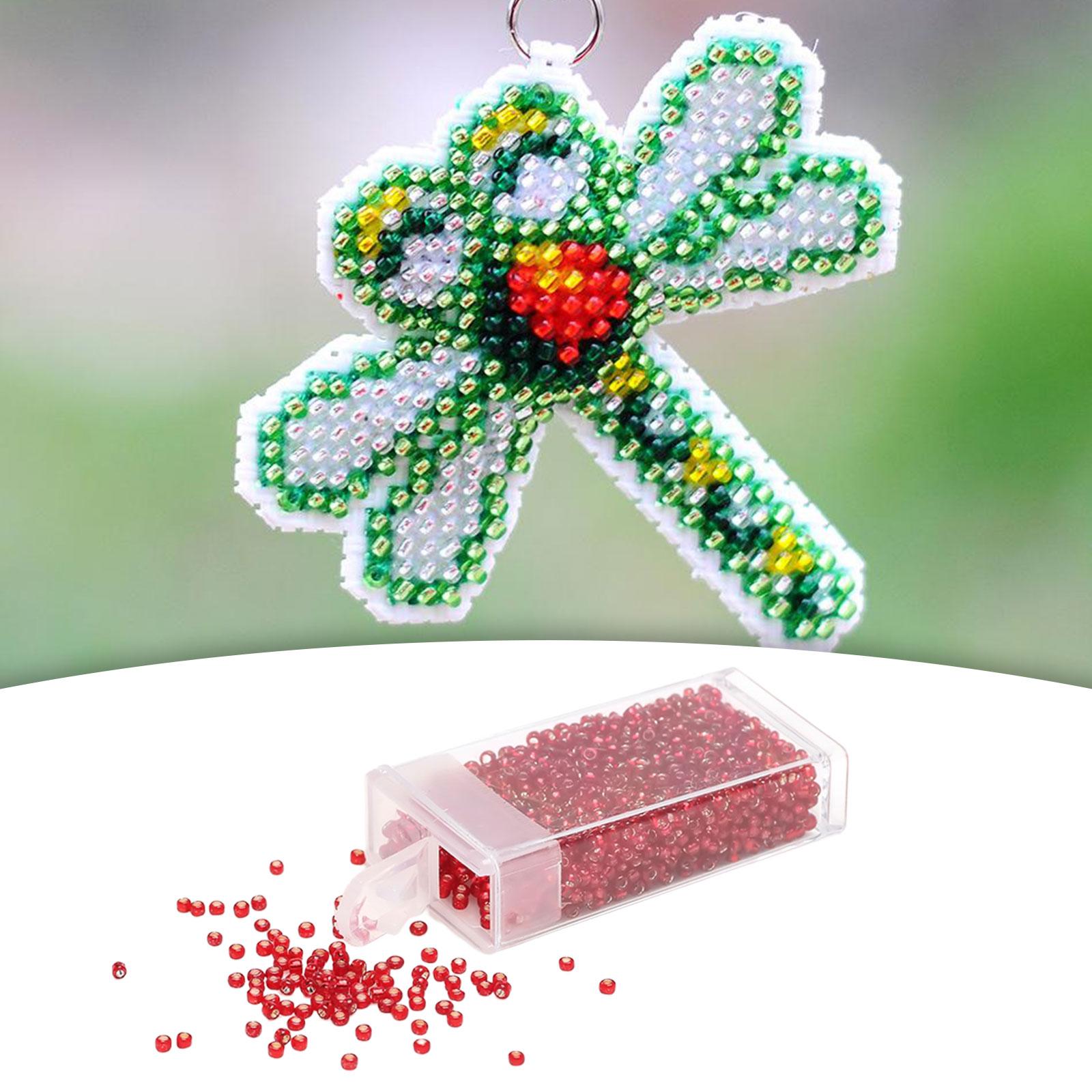 2x1000Pcs Glass Seed Beads Kit 2mm Craft Beads for Crafting DIY Jewelry Making Red