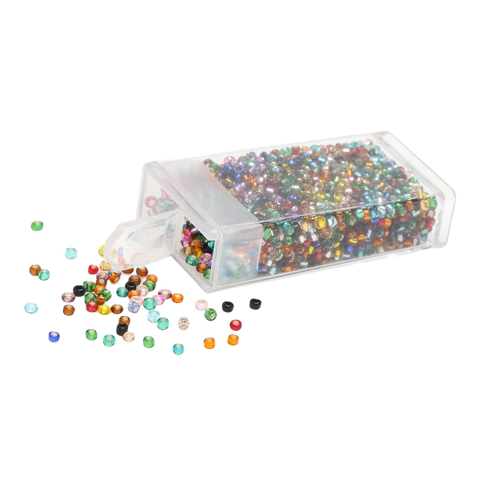 3x1000Pcs Glass Seed Beads Kit 2mm Craft Beads for Crafting DIY Jewelry Making Mixed Colors