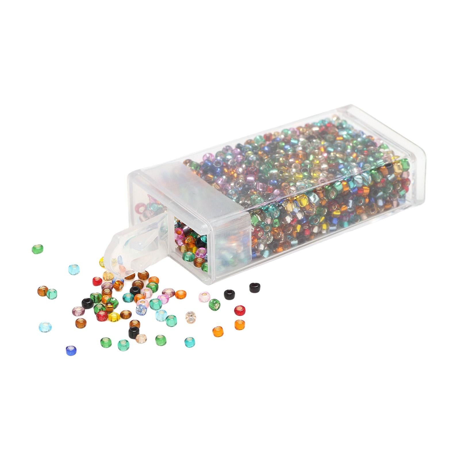 3x1000Pcs Glass Seed Beads Kit 2mm Craft Beads for Crafting DIY Jewelry Making Mixed Colors