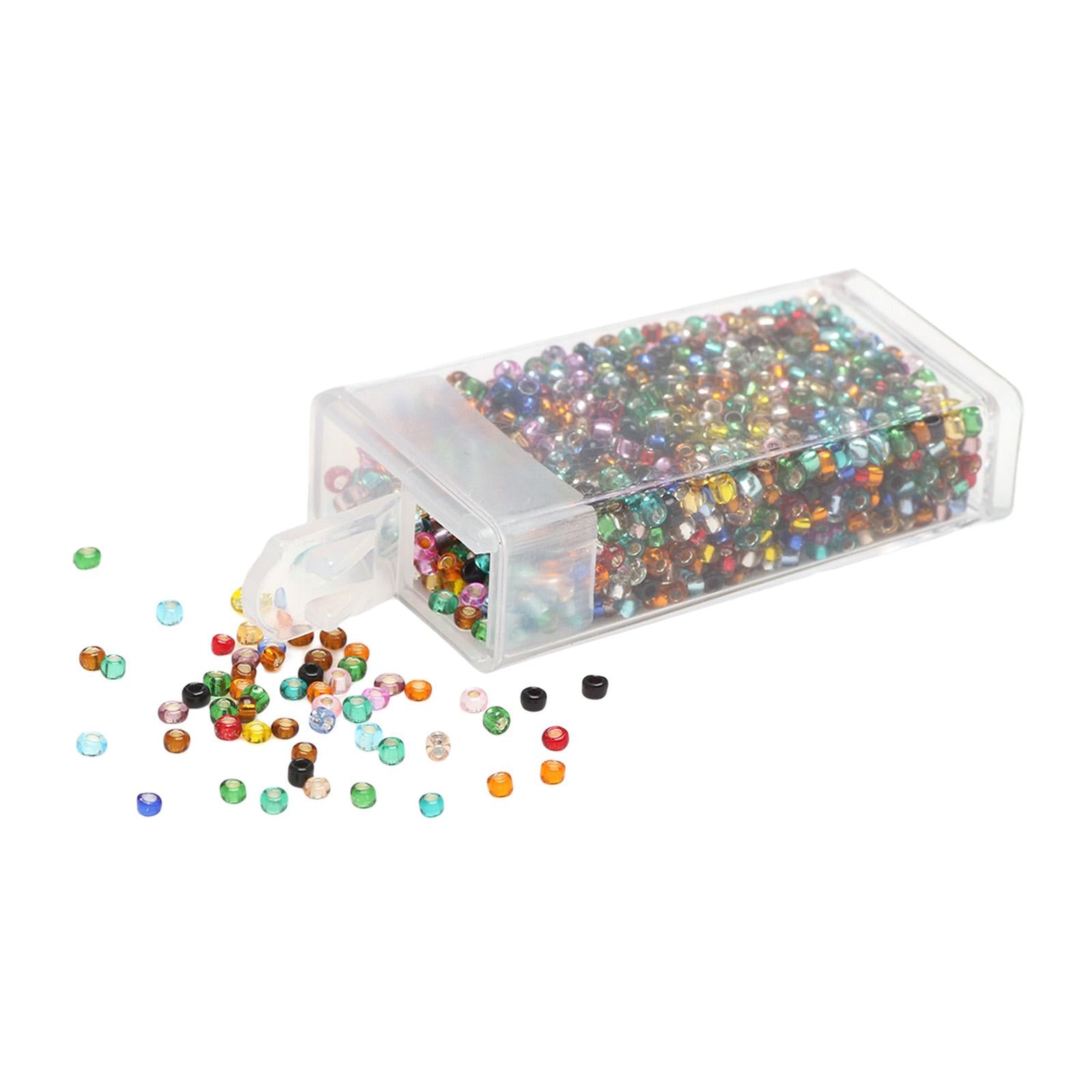 4x1000Pcs Glass Seed Beads Kit 2mm Craft Beads for Crafting DIY Jewelry Making Mixed Colors