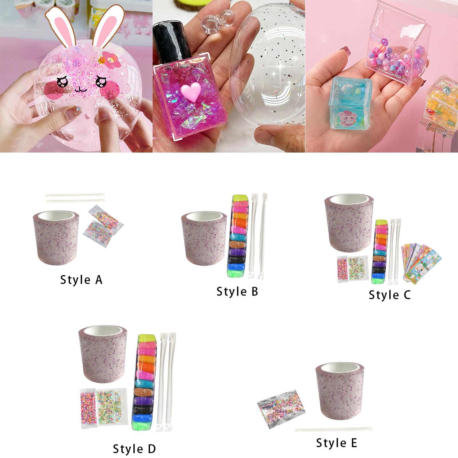 3xNano Tape Bubble Kit Adults with Straws Waterproof Non Marking Adhesive Tape Style A