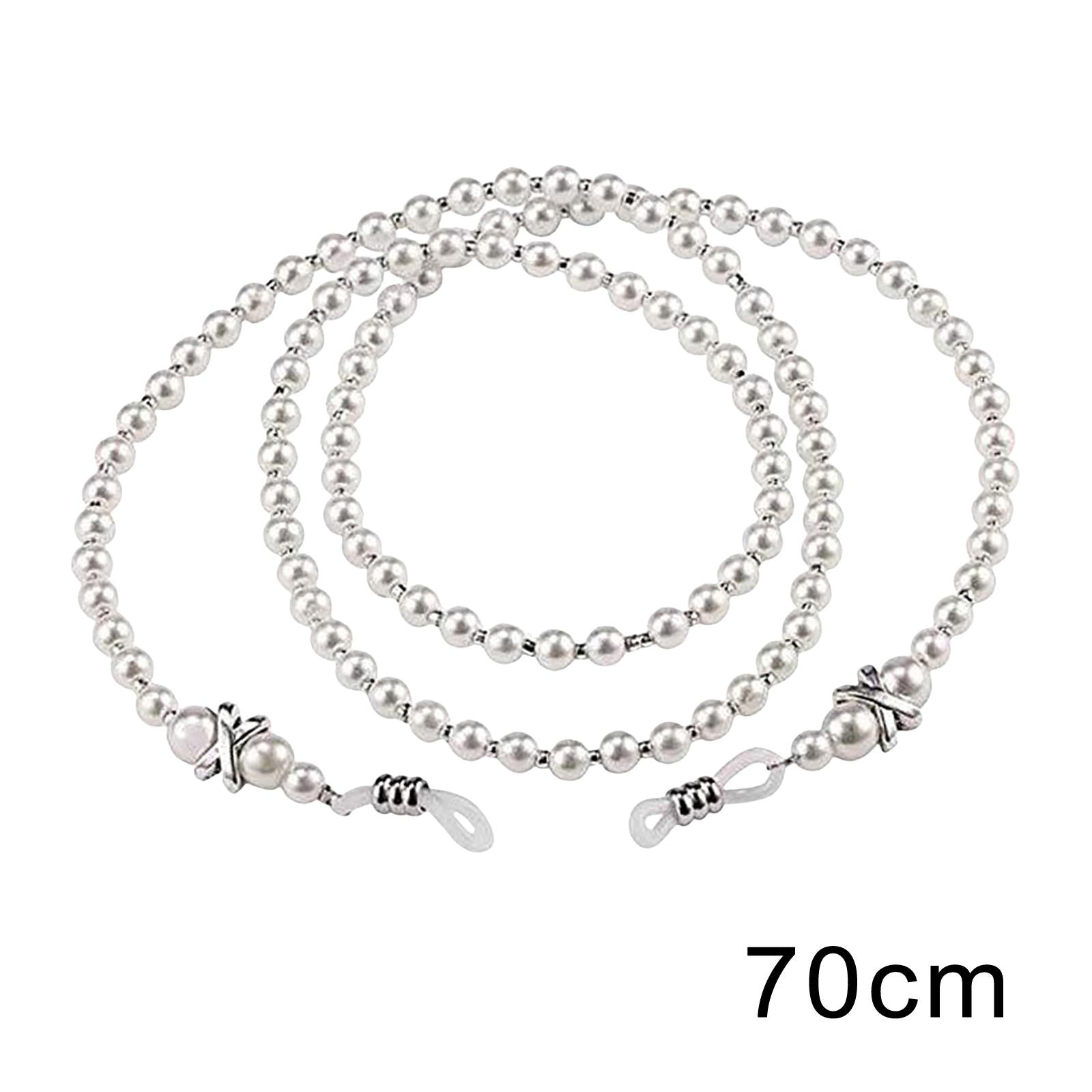 3xBeaded Eyeglass Chain Glasses Chain Necklace for Wedding Thanksgiving Outing