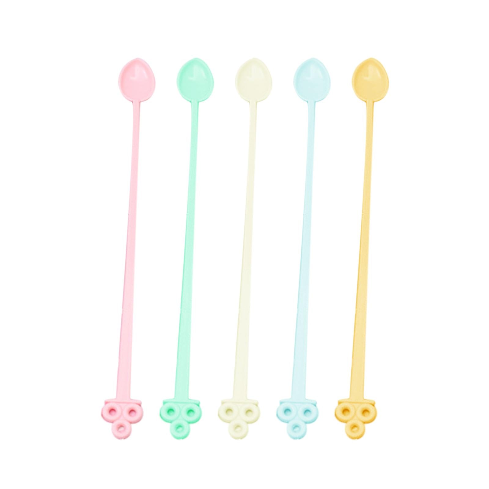4x30x Coffee Stirrers Spoons 5 inch Colorful Food Grade Disposable Stir Sticks