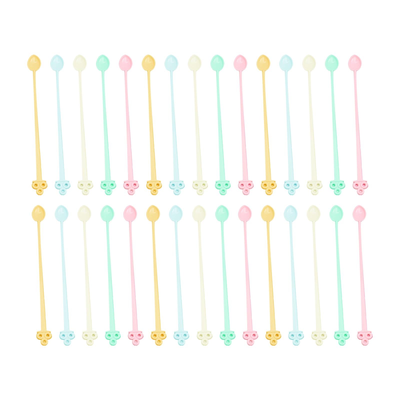 4x30x Coffee Stirrers Spoons 5 inch Colorful Food Grade Disposable Stir Sticks