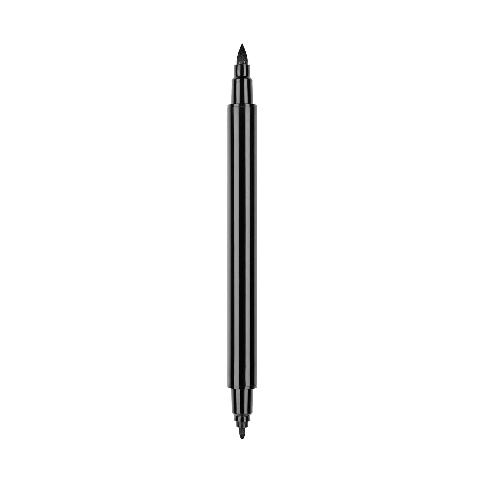 4xFabric Marker Black Pen for Clothes Shoes Dual Tip Permanent Brush Pen