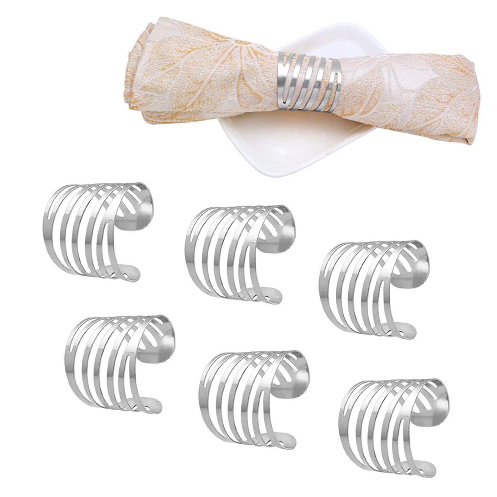 2x6x Napkin Ring Holder Napkin Rings Set for Thanksgiving Birthday Party Favor