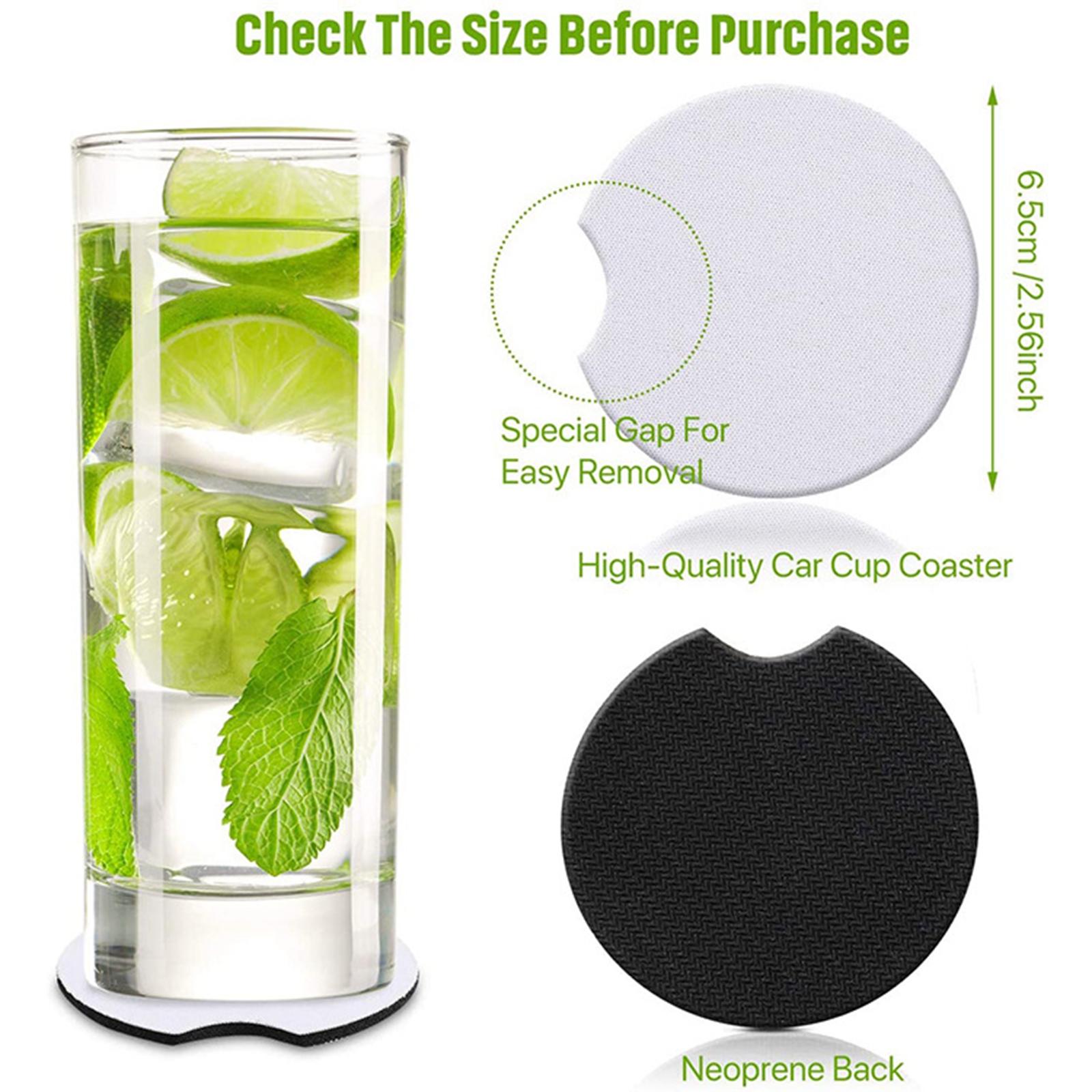 2x10 Pieces Blank Car Coasters for Sublimation for Heat Press Painting Project
