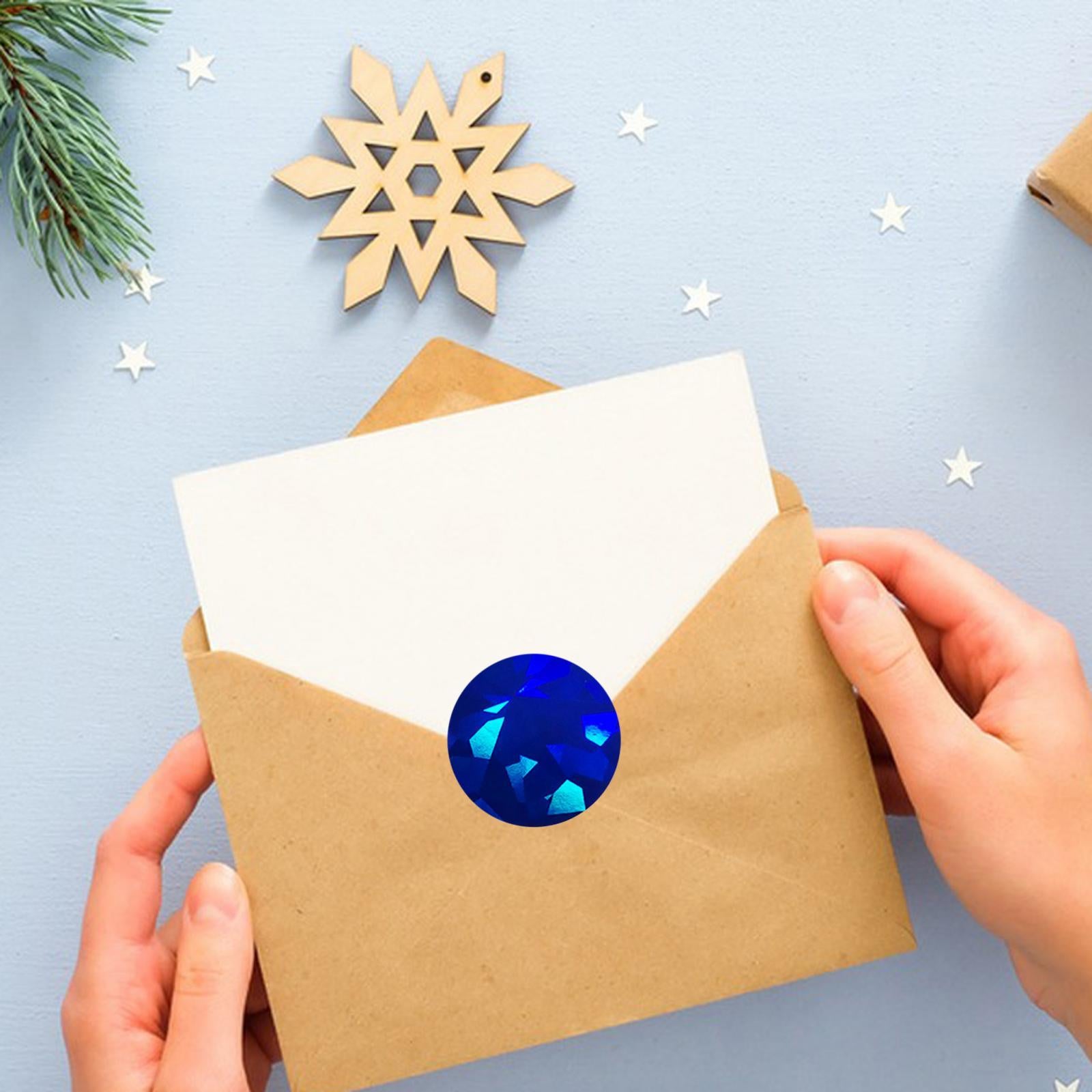 2x500x/Roll Self Adhesive Seal Stickers for Boutiques Greeting Card DIY Crafts Blue