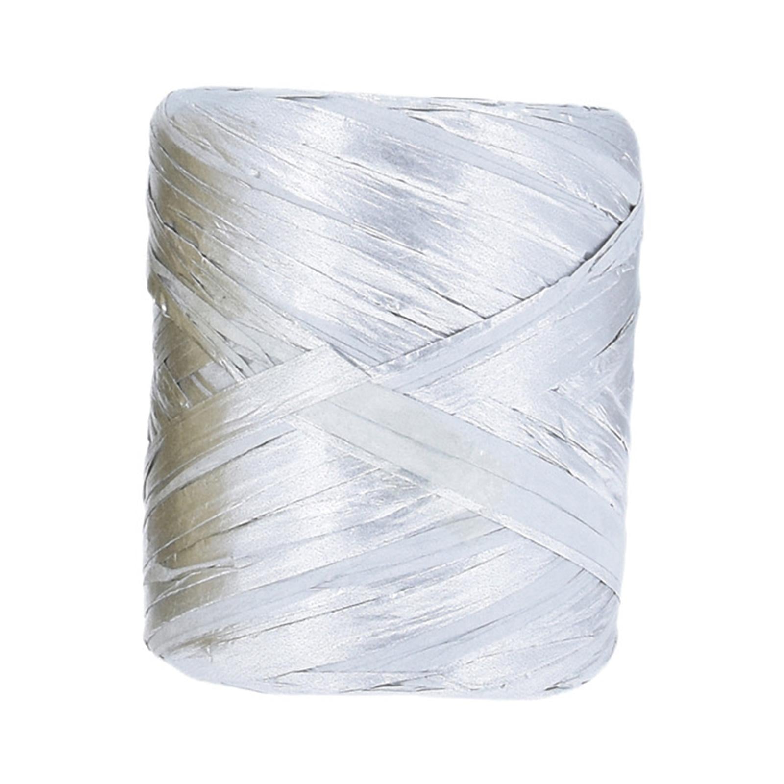 3xRaffia Paper Ribbon Packing Paper Twine Ribbon for Packing Wrapping Bouquets Argent