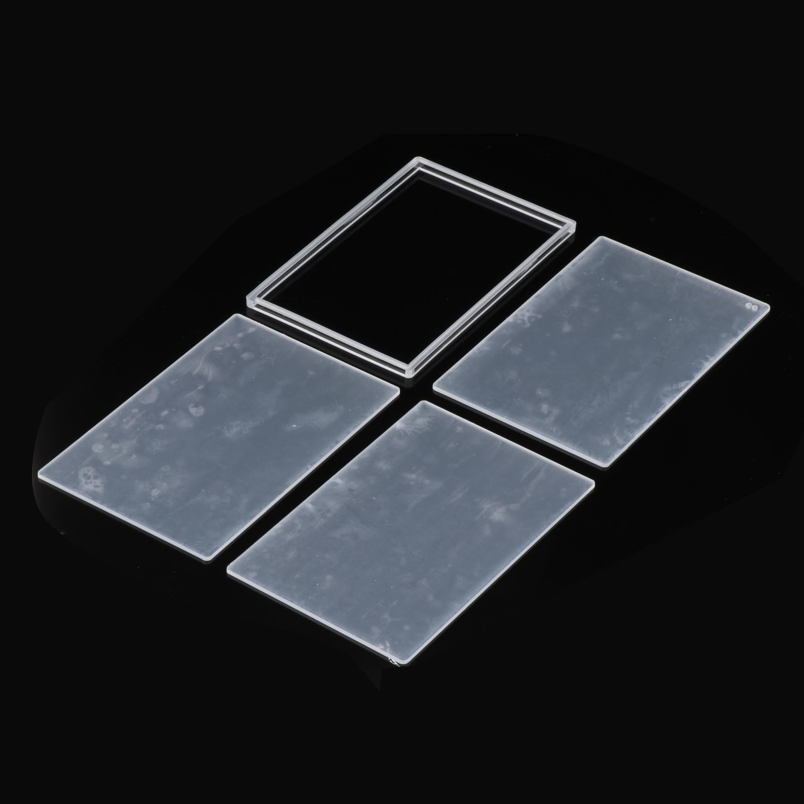 3x4Pcs DIY Acrylic Quicksand Plates Holiday Festive Home DIY Liquid Quicksand 13cmx7.5cm